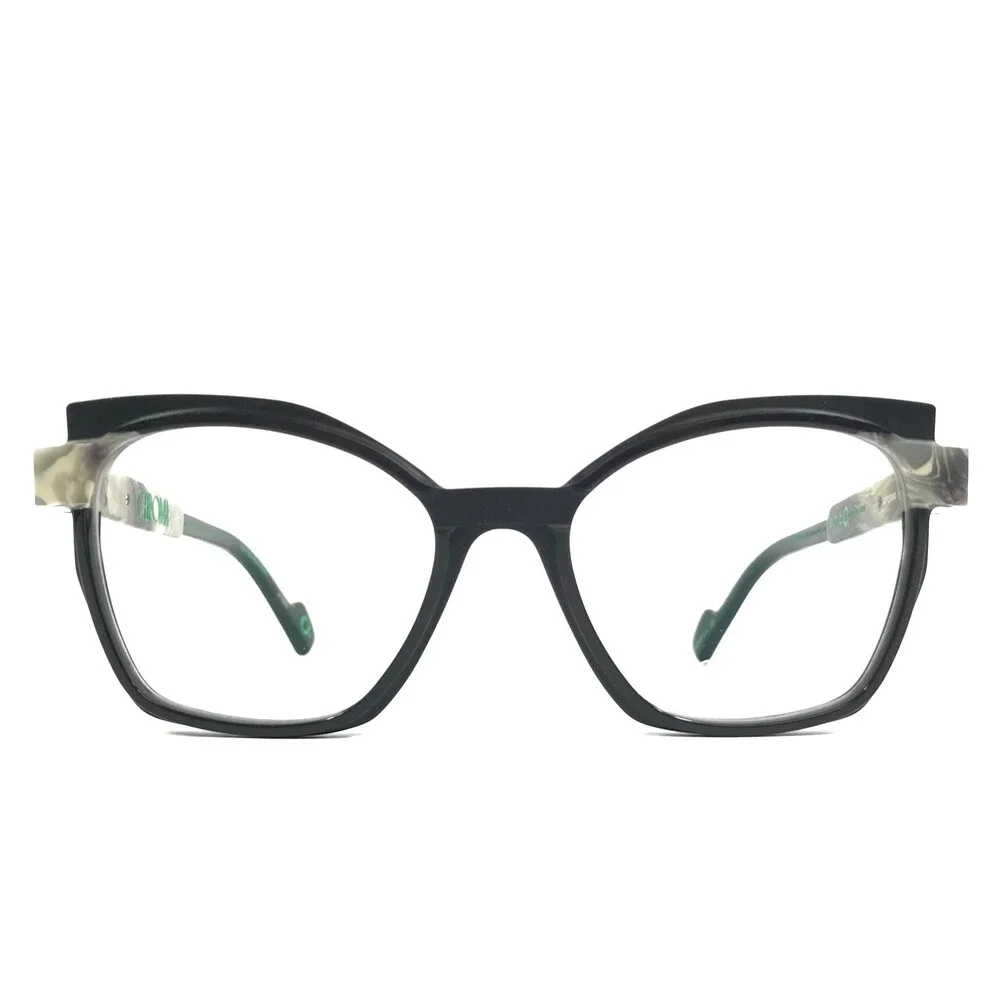 Etnia Barcelona Eyeglasses Frames CHROMA N39 BKGY Black Gray Full Rim 52-18-140